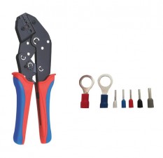 Hand Crimepr Ratchet For Pre-Insulated Terminals Red, Blue & End Sleeves 0.5-6.0mm²